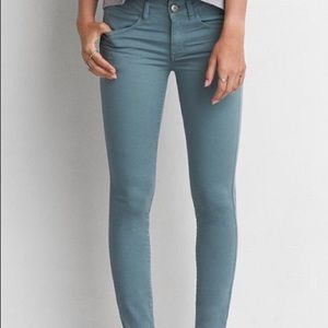 Teal Twill American Eagle Jegging